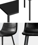 4-Seater Dining Set 1.2m Rectangular Table and Chairs