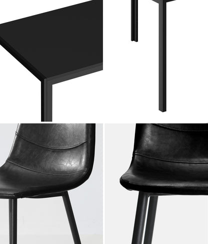 4-Seater Dining Set 1.2m Rectangular Table and Chairs