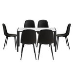 6-Seater Dining Set 1.4m Rectangular Table and Chairs