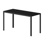 1.4m Dining Table with 6PCS Wooden Chairs Set Black PU Leather for Kitchen