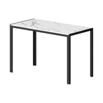 Rectangle Dining Table with Dining Chairs Leather Black