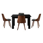 160cm Extendable Dining Table with 4PCS/6PCS Chairs PU Leather