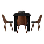 160cm Extendable Dining Table with 4PCS/6PCS Chairs PU Leather