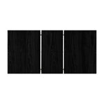 160cm Extendable Dining Table with 4PCS Dining Chairs Rattan Black