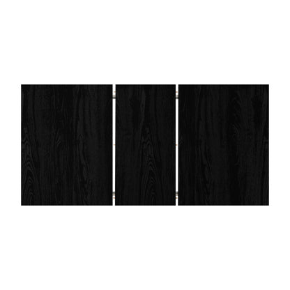 160cm Extendable Dining Table with 4PCS Dining Chairs Geometric Black