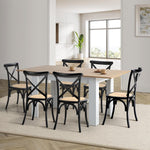 Extendable Dining Table with 4/6PCS Chairs Crossback