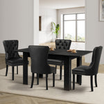 Dining Set 160cm Extendable Table with 4/6PCS Chairs PU Leather