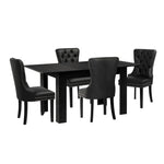 Dining Set 160cm Extendable Table with 4/6PCS Chairs PU Leather