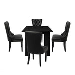 Dining Set 160cm Extendable Table with 4/6PCS Chairs PU Leather