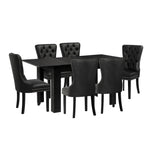 Dining Set 160cm Extendable Table with 4/6PCS Chairs PU Leather