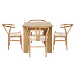 Extendable Dining Table Dining Chairs Natural 5x/7x