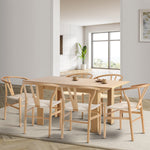 Extendable Dining Table Dining Chairs Natural 5x/7x