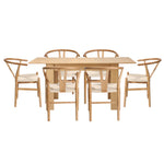 Extendable Dining Table Dining Chairs Natural 5x/7x