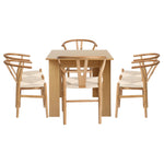 Extendable Dining Table Dining Chairs Natural 5x/7x