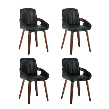 Round Dining Set Black 43x43x78cm