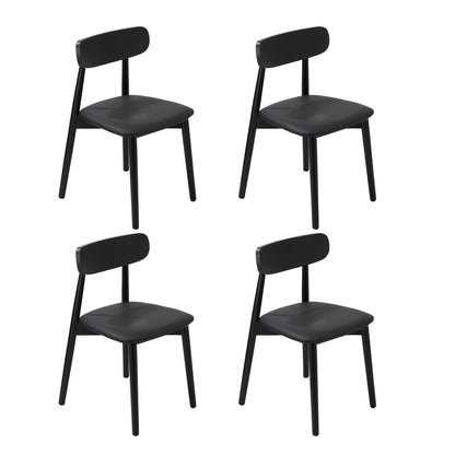 Round Dining Set Black 47x51x80cm