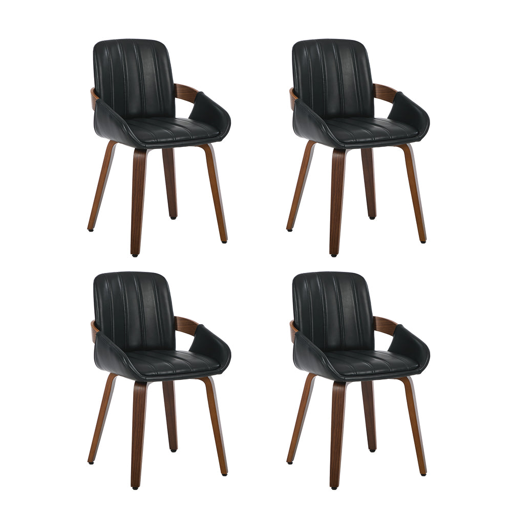 Dining Set Black 5PCS 120x40x75cm