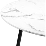 Round Dining Table & 4PCS Dining Chairs Sherpa White