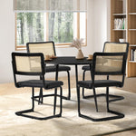 5PCS Dining Set 1.1m Round Table and Chairs PU Leather Pad