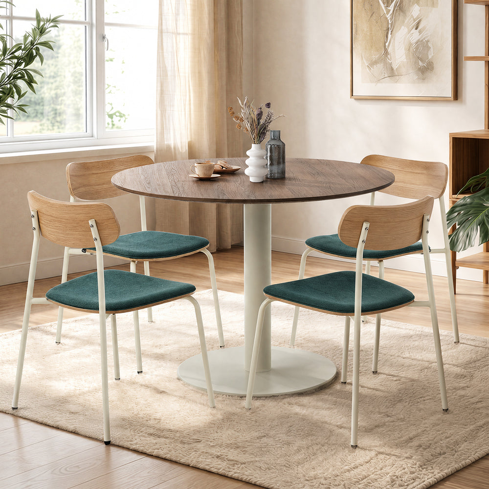 Round Dining Table Set 100cm 5-Piece Green | HomeAndLiving - 6