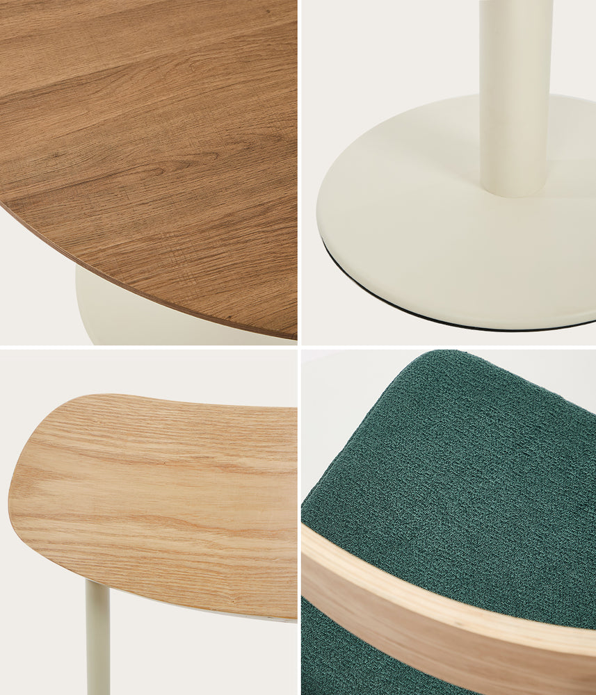 Round Dining Table Set 100cm 5-Piece Green | HomeAndLiving - 8