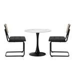 Round Dining Table with Dining Chairs PU Leather/Velvet