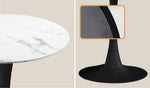 Round Dining Table with Dining Chairs PU Leather/Velvet