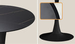 Round Dining Table with Dining Chairs PU Leather/Velvet