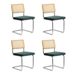 Round Dining Table with Dining Chairs PU Leather/Velvet