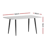 1.5M Dining Table Marble Effect