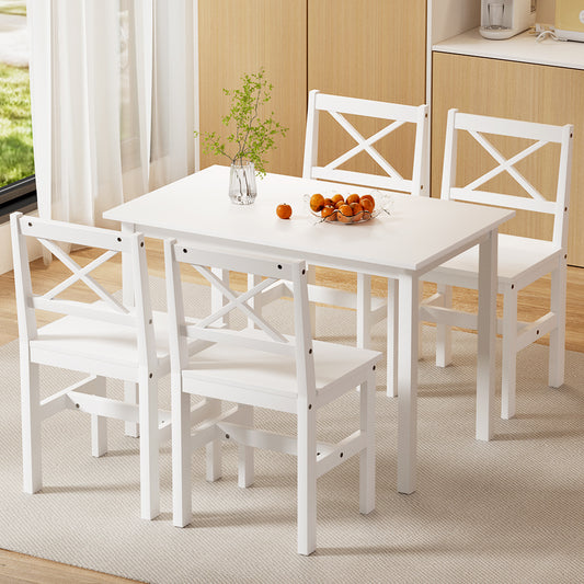 Dining Chairs And Table Dining Set 4 Cafe Chairs Set Of 5 4 Seater White