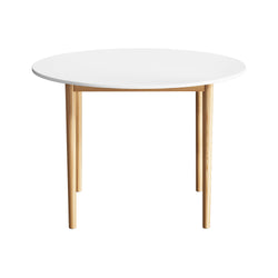 Dining Table Round White 108Cm Diameter Demi