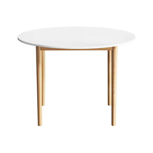  Dining Table Round White 108Cm Diameter Demi