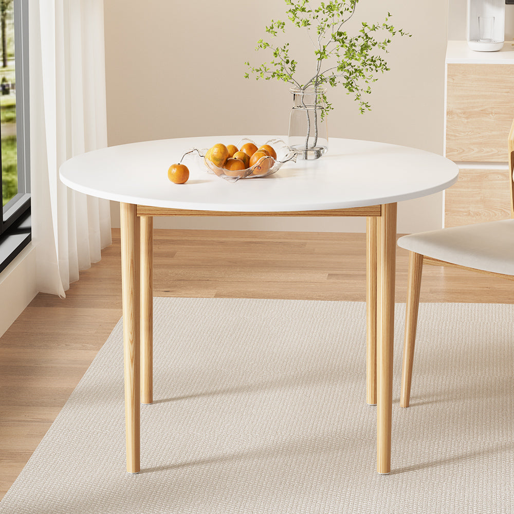 Dining Table Round White 108Cm Diameter Demi