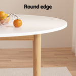 Dining Table Round White 108Cm Diameter Demi