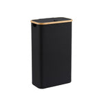 Foldable Laundry Basket Removable Bag 60L Black | Home & Living