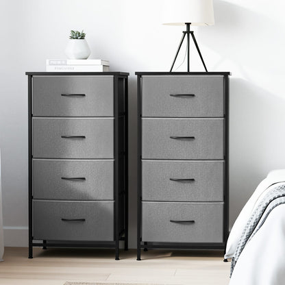 Grey Storage Dresser Tallboy 47x30x94cm