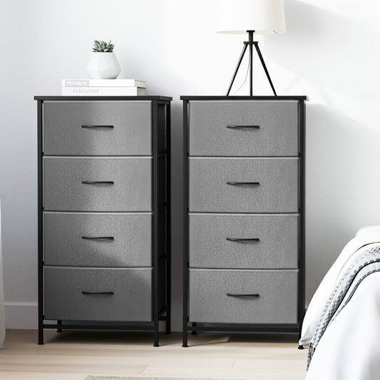Grey Storage Dresser Tallboy 47x30x94cm
