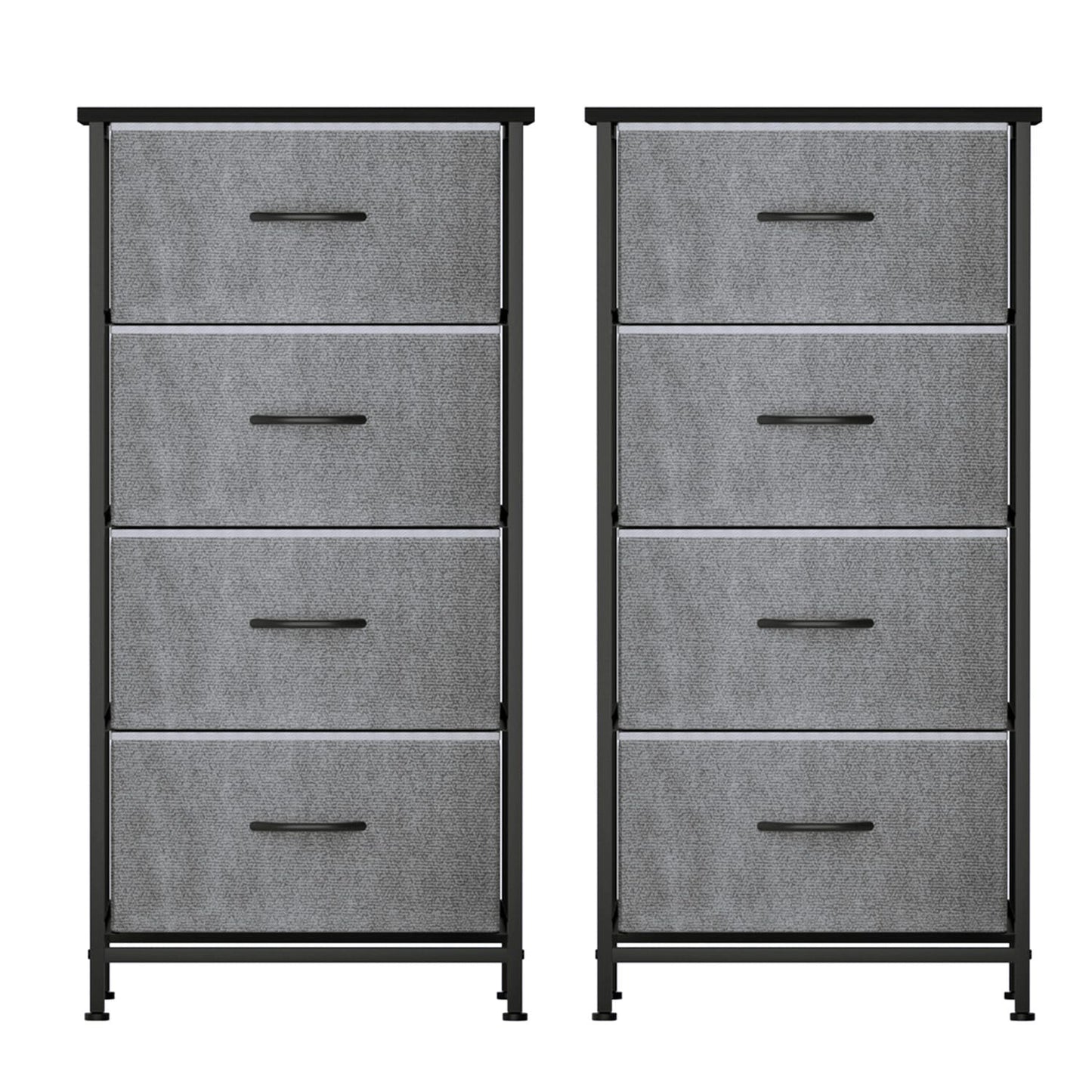 Grey Storage Dresser Tallboy 47x30x94cm
