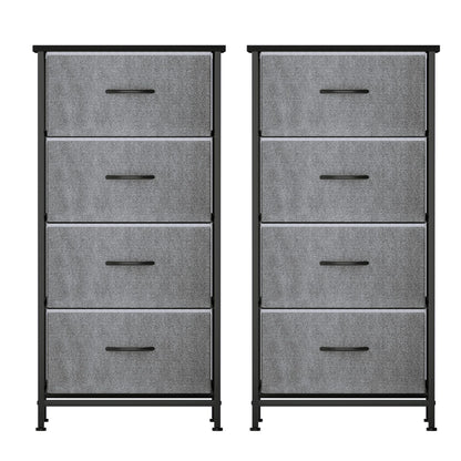 Grey Storage Dresser Tallboy 47x30x94cm
