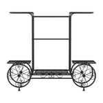 Plant Stand 6 Tier Iron 4 Wheeler