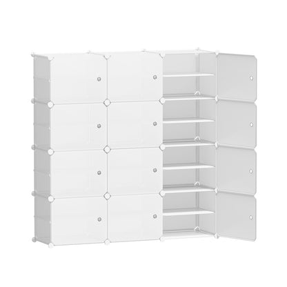 Shoe Rack Diy 12 Storage Cube Stackable White
