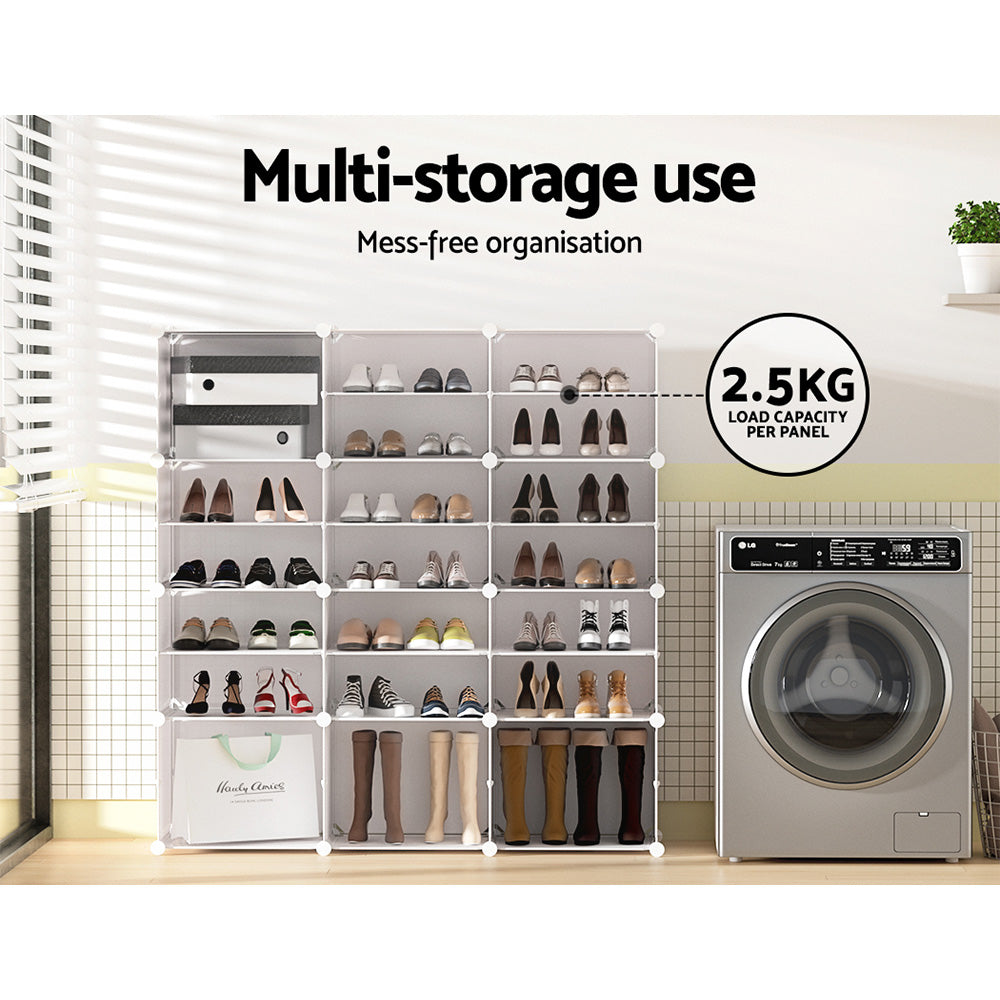 Shoe Rack Diy 12 Storage Cube Stackable White