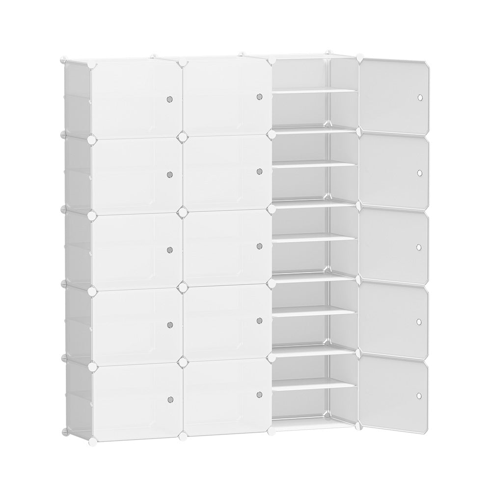 Shoe Cabinet DIY Shoe Box White Cube Portable Organiser Storage Stand
