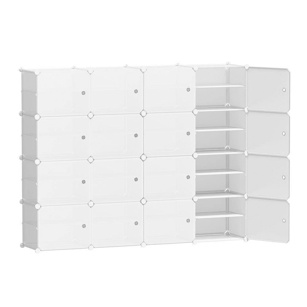 Shoe Cabinet DIY Shoe Box White Cube Portable Organiser Storage Stand