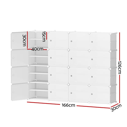 Shoe Cabinet DIY Shoe Box White Cube Portable Organiser Storage Stand