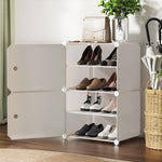 Shoe Cabinet DIY Shoe Box White Cube Portable Organiser Storage Stand