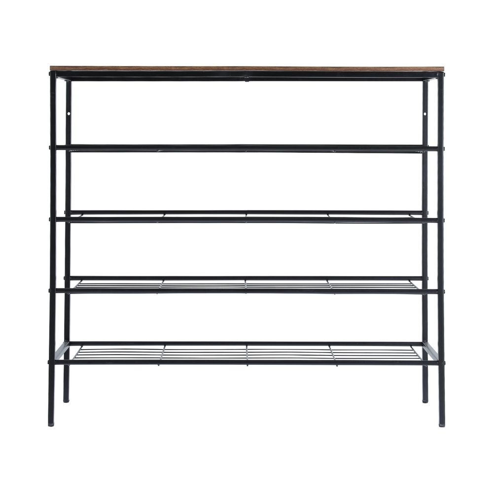 Shoe Rack 5-tier 25 Pairs Walnut Bob