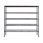Shoe Rack 5-tier 25 Pairs Walnut Bob
