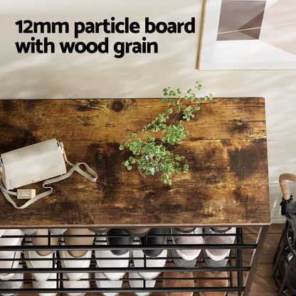 Shoe Rack 5-tier 25 Pairs Walnut Bob